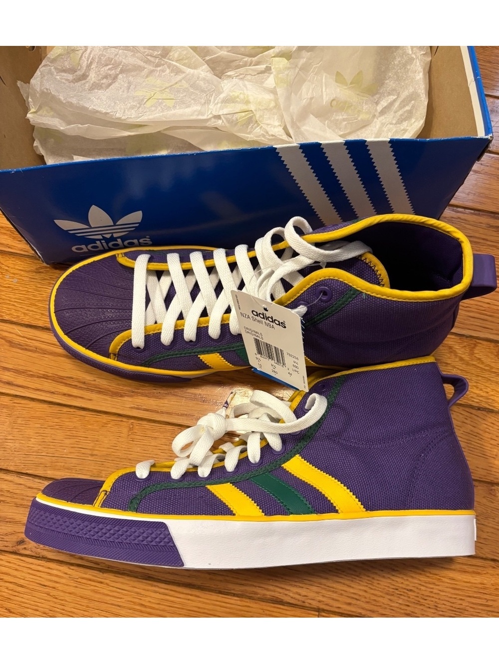 Adidas NZA Shell NBA Utah Jazz High-Top Sneakers Size 9.5 US